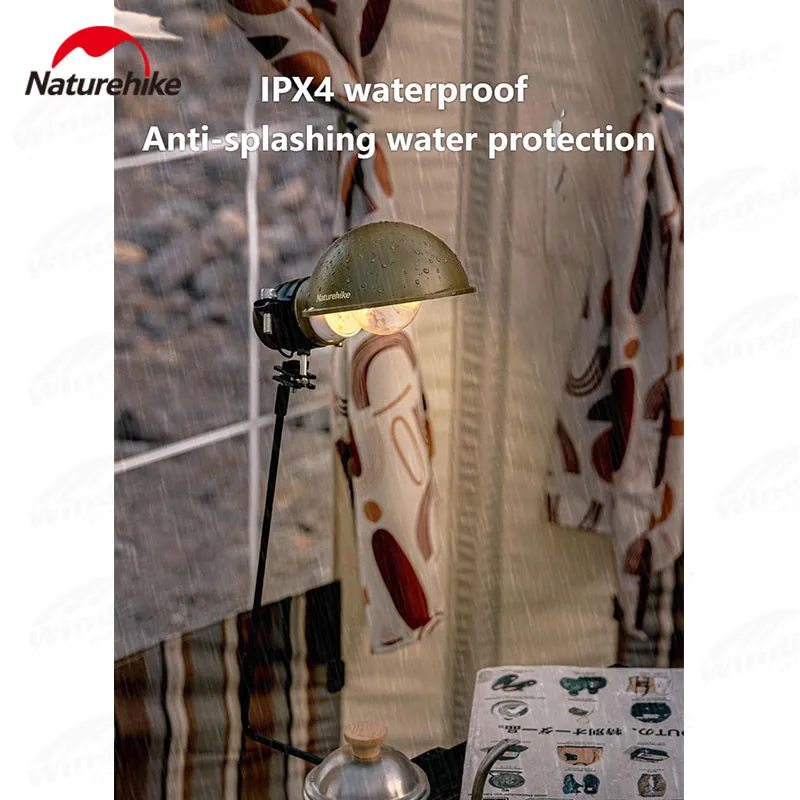 Naturehike Портативные лампы для кемпинга 0 6 кг Настольные с зажимом 360 ° Вращающийся