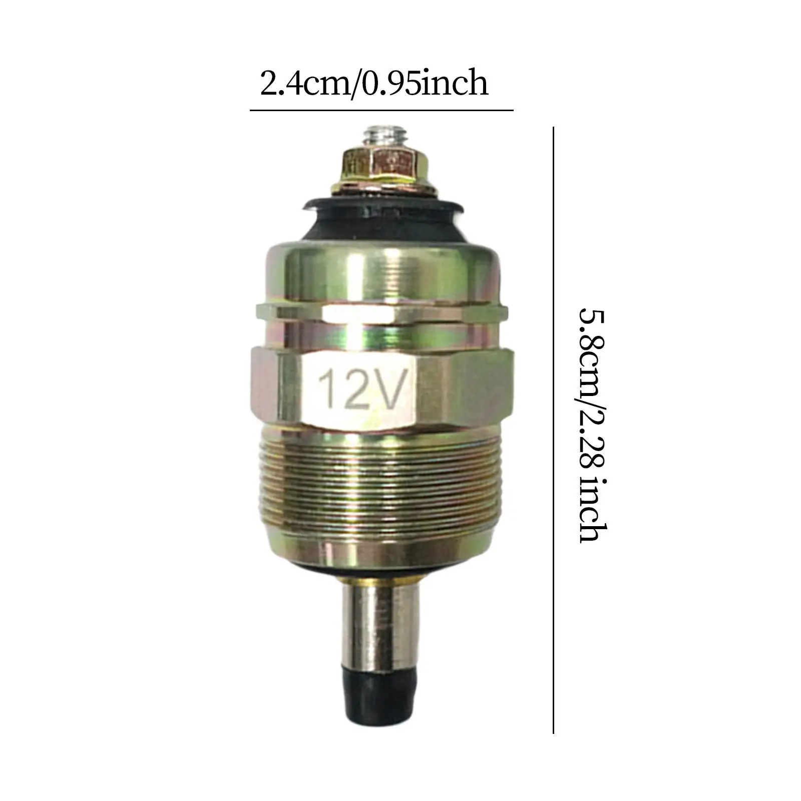 Fuel Pump Solenoid Fuel Shutoff Solenoid 12V Fuel Injection Pump Upgrade Diesel Fuel Shut Off Solenoid Valve Shutoff Solenoid