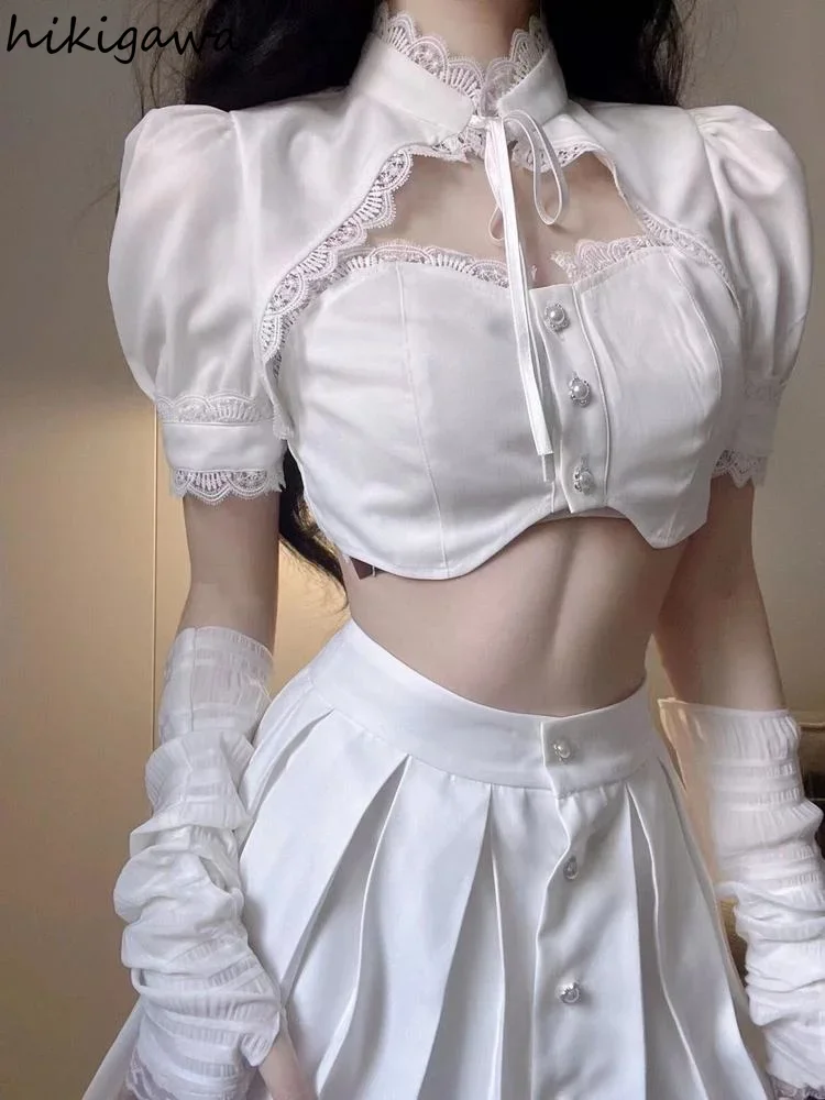 Y2k одежда сексуальные короткие топы летние бандажные блузки женские с