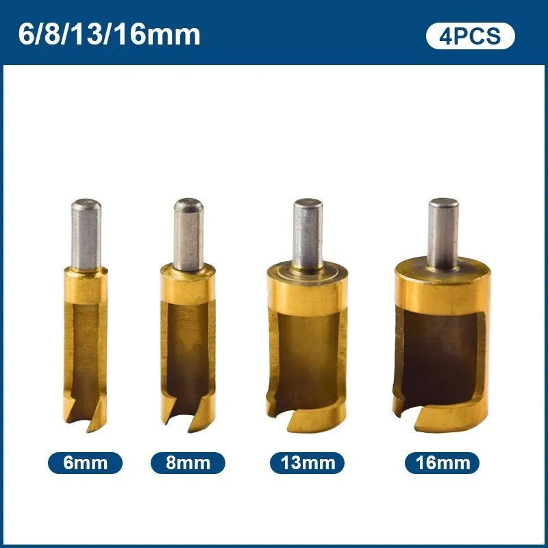 

Сверла по дереву с титановым покрытием, 6/8/13/16 мм, 4 шт./компл.