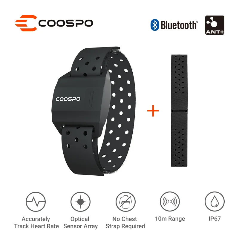 CooSpo HW706 ARM Heart Rate Monitor Armband Optical Fitness Outdoor Beat Sensor Bluetooth 4.0 ANT+ For Garmin Wahoo Bike Compute