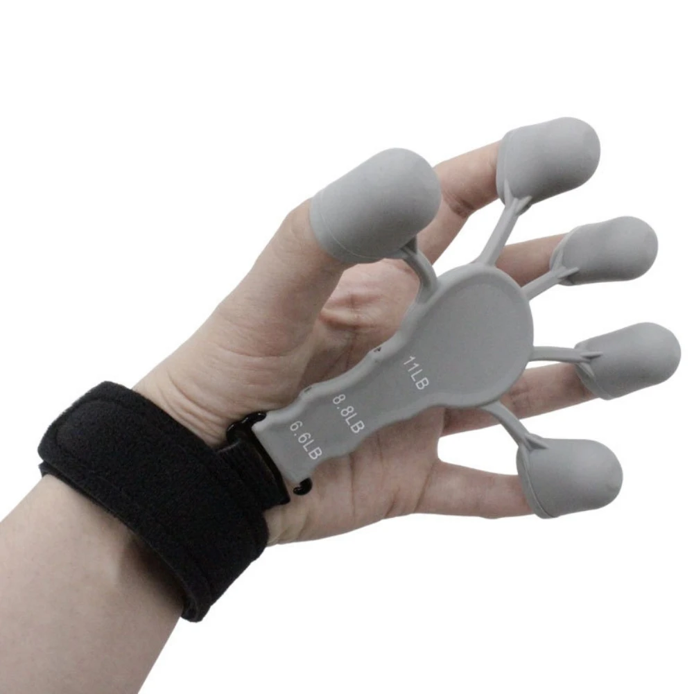 

1PC Finger Gripper Patients Hand Strengthener Guitar Finger Flexion And Extension Training Device 6 Resistant Strength Trainer