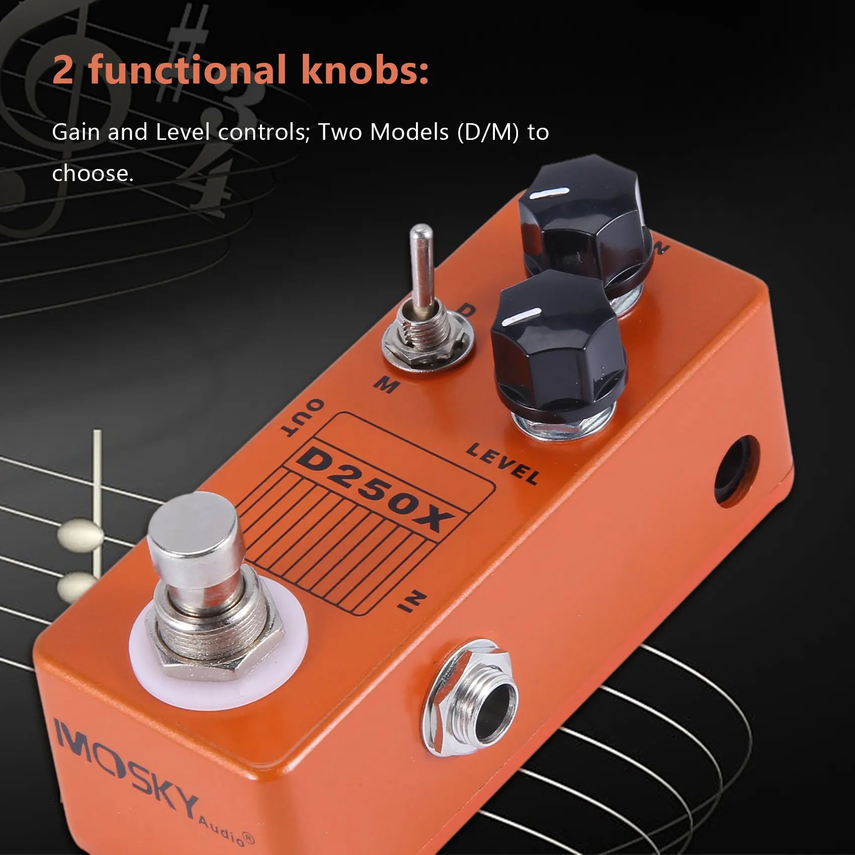 Mosky D250X Mini Overdrive предусилитель для гитары педаль эффектов с настоящим обходным