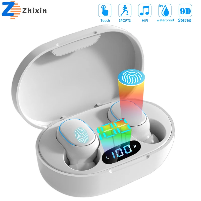 

E7S Wireless Headphones 5.0 Bluetooth Earphones HIFI Lossless Sound Headsets Sport Mini TWS Earbuds For Smartphones