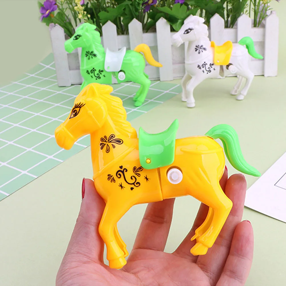 

4 Pcs Fun Little Toys jumping horse Wind Up Toy for Kids Party favors birthday pinata fillers carnival prizes Stocking Stuffers