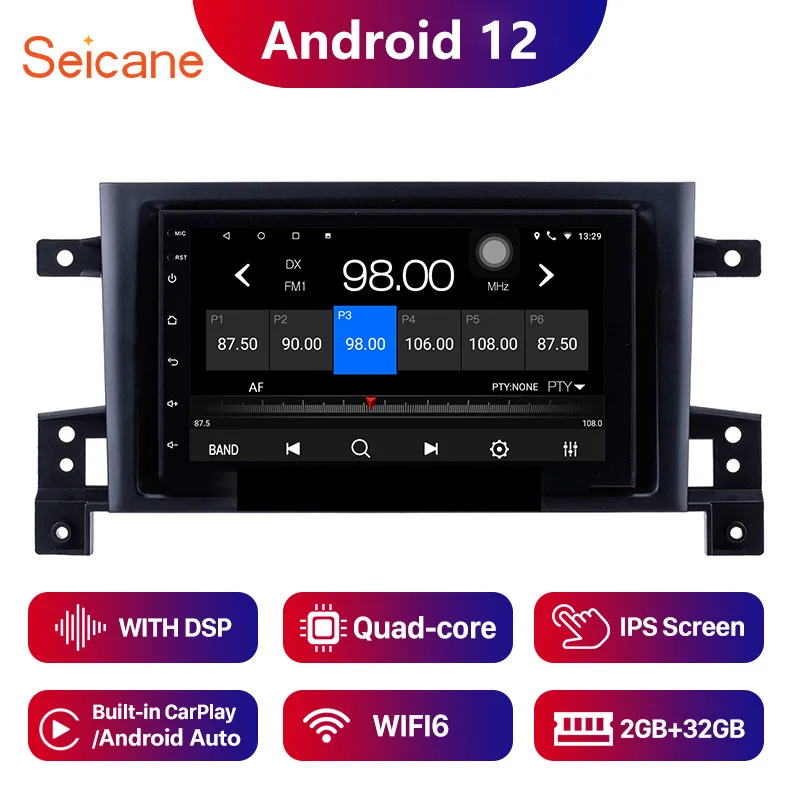 

Seicane 7 Inch Android 12 2+32G Car Radio GPS Navigation For Suzuki Grand Vitara 3 2005 -2015 Multimedia Video Player no 2 din