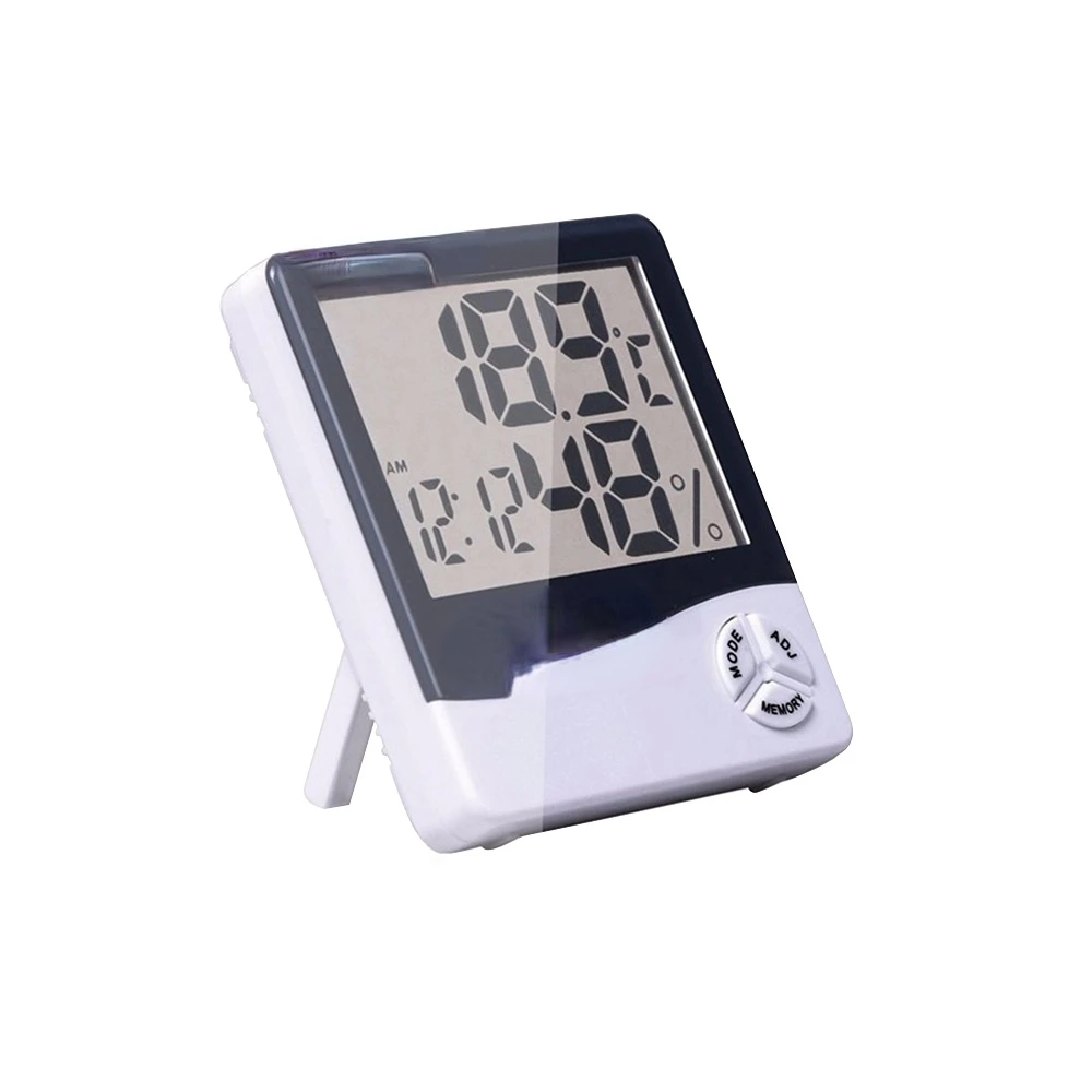 

Multifunction Digital Display Indoor Temperature and Humidity Gauge Meter Thermometer Hygrometer Monitor White Color