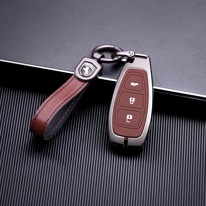 Car Key Case Cover For Ford Fiesta Focus Mondeo Ecosport Kuga Fob Remote Key Case Protector Accessories Holder Shell Keychain
