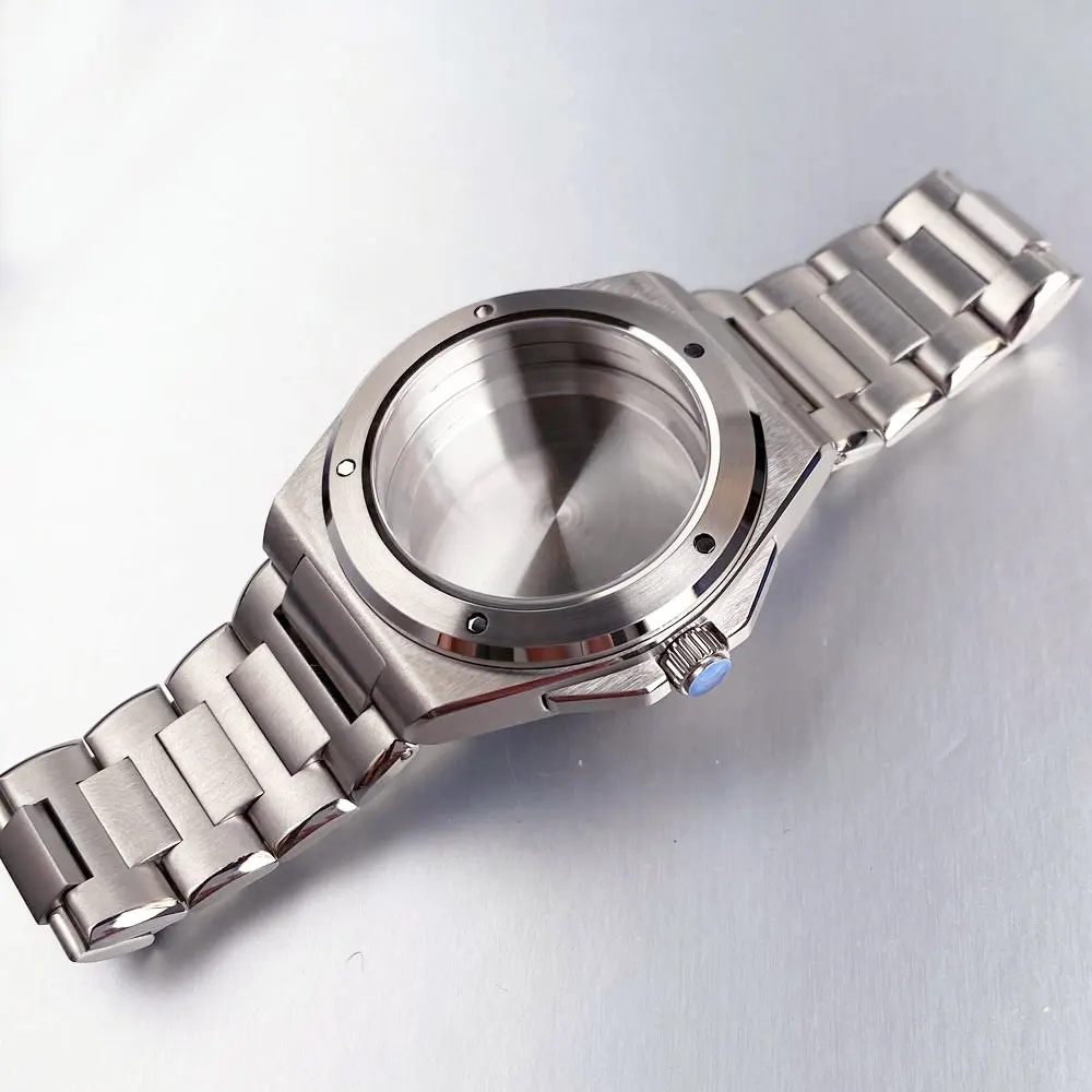 Корпус часов 40 мм для стиля Ingenieur 10 АТМ сапфировое стекло + перламутровый