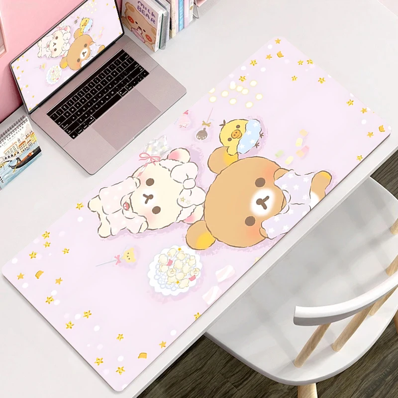 Милый Настольный коврик Korilakkuma Rilakkuma Kawaii Большой Коврик для мыши клавиатуры