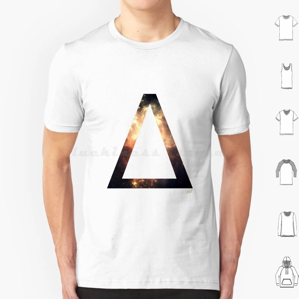 Футболка Мужская/Женская/Детская абстрактная с буквами Дельта космоса звезд