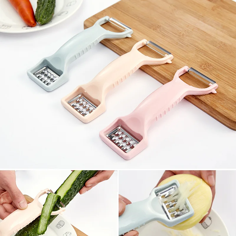 

New 1 Piece Multi-function Grater Apple Peeler Apple Kitchen Vegetable Carrot Gadgets Fruit Paring Knife Double Head Kitchen Too