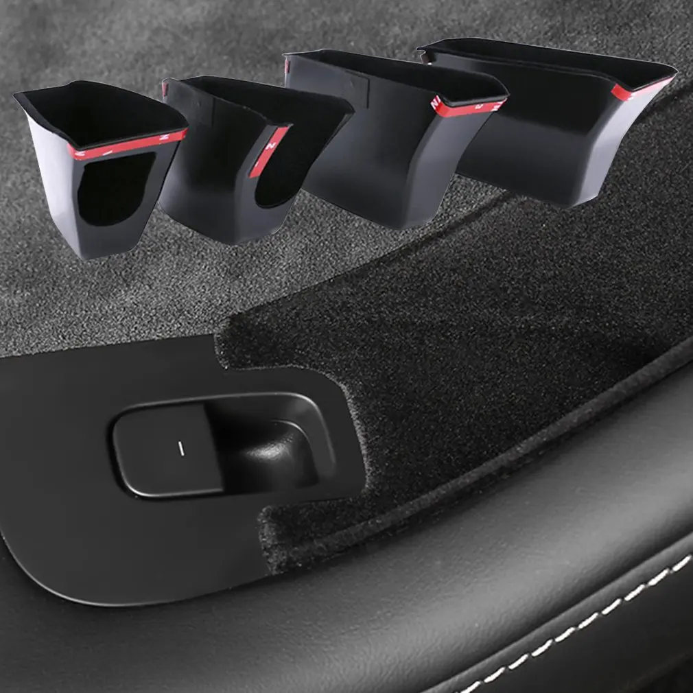 

Ящик для хранения для Tesla Model 3/Y, ящик для хранения с дверной ручкой, Флокированный, передний и задний, 4 дверных комплекта, декоративные аксес...