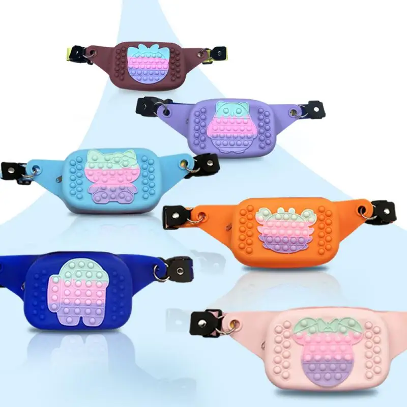 

Pop Fidget Bag Pocket Fidget Toys Stress Relief Toy Push Silica Bubble Satchel Shoulder Storage Gift Antistress Squishy Gift