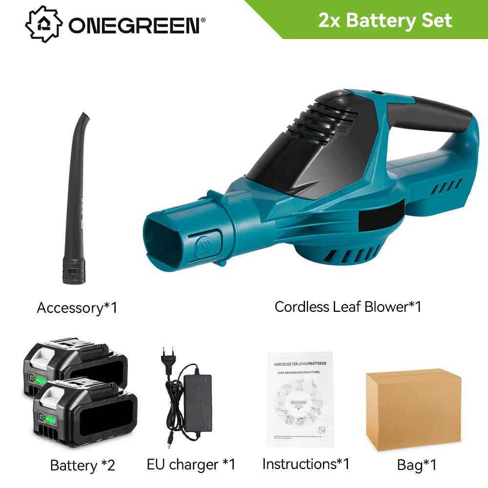 

Аккумуляторная бесщёточная воздуходувка ONEVAN 5500 Вт, 5 передач для Makita 18 В