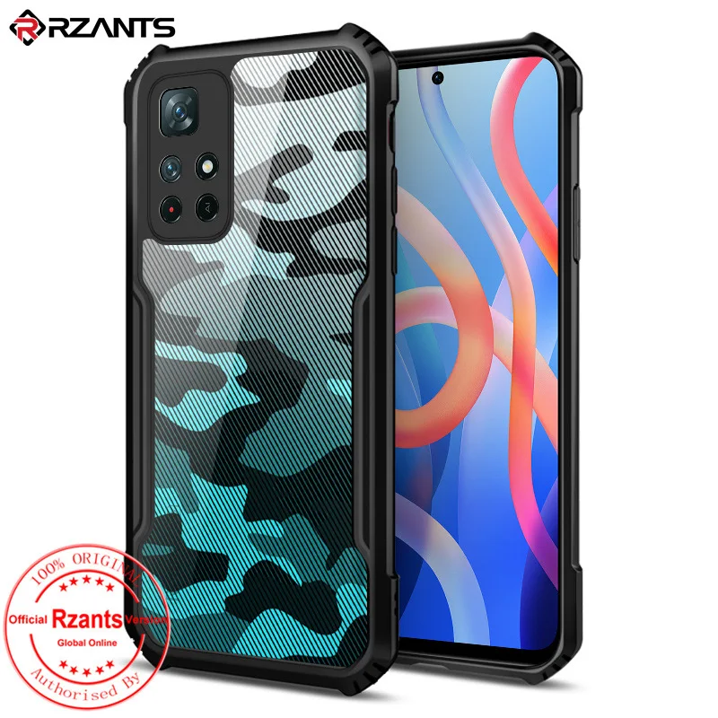 

For Redmi Note 11 Pro Case Airbag Case Camouflage Acrylic PC+TPU Anti-knock Armor Back Cover For Redmi Note 11 Global 5G Rzants