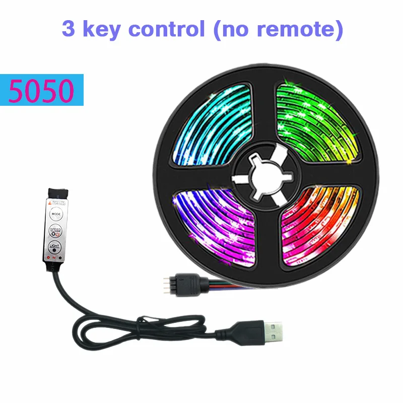 Светодиодная ленсветильник 5 В USB Bluetooth ИК-управление м 10 15 20 30 RGB 5050 подсветильник