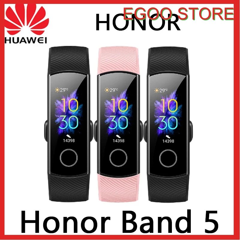 

Original HUAWEI Honor Band 5 Bracelet Smart Band Heart Rate Monitor Blood Oxygen Touch Screen Amoled Waterproof