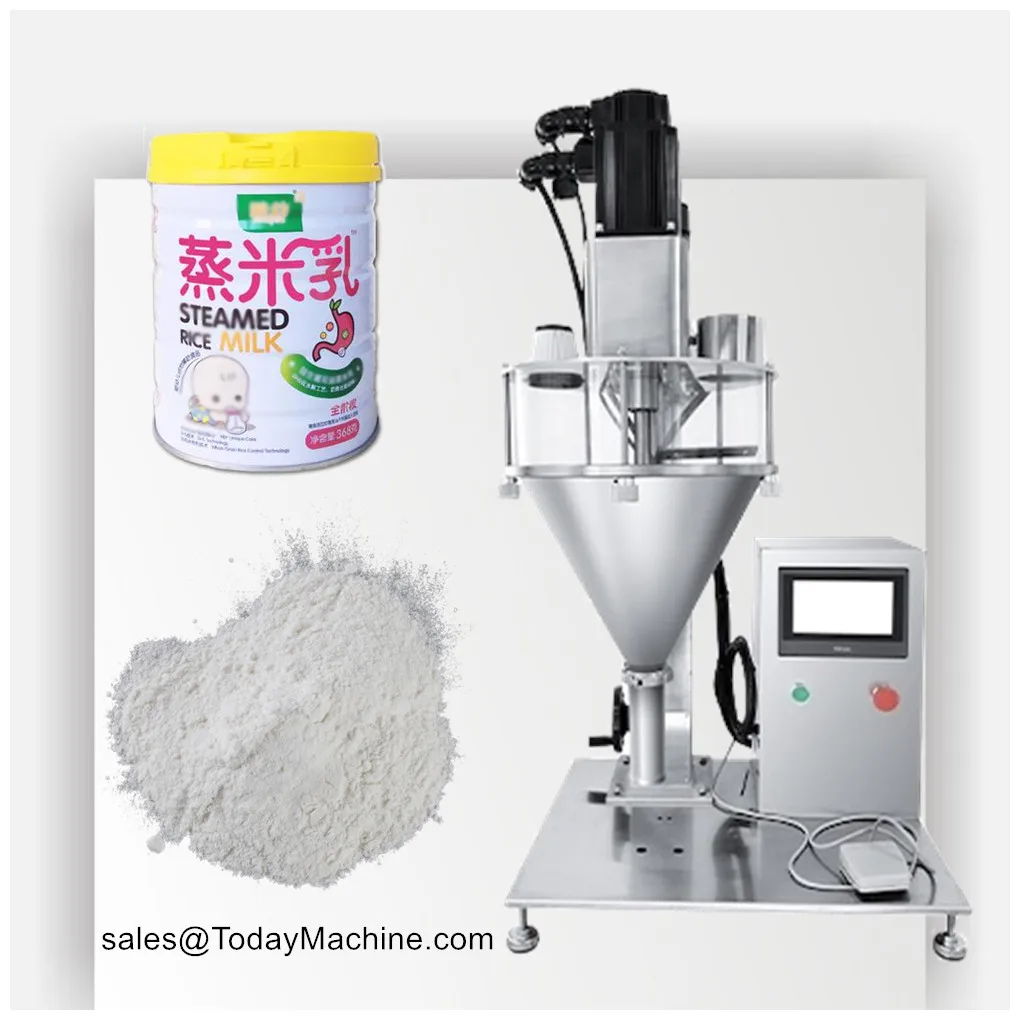 

Semi-Auto powder filling machine with weighing, auger filler for spice, milk powder