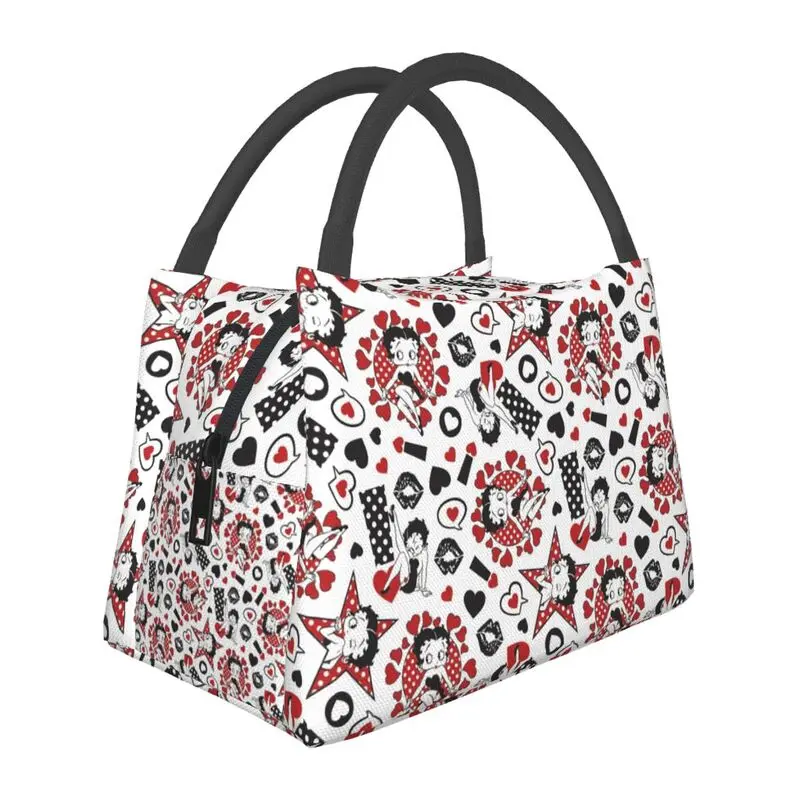 

Boop Bettys Love Heart Star Lunch Box for Women Cartoon Thermal Cooler Food Insulated Lunch Bag Hospital Office Pinic Container