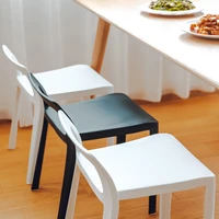 japanese style dining chair household modern contracted desk back chaises salle manger thickened plastic high stool