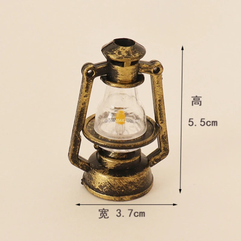 1 шт. 1:12 весы в стиле ретро миниатюрная масляная лампа аксессуары для кукольного