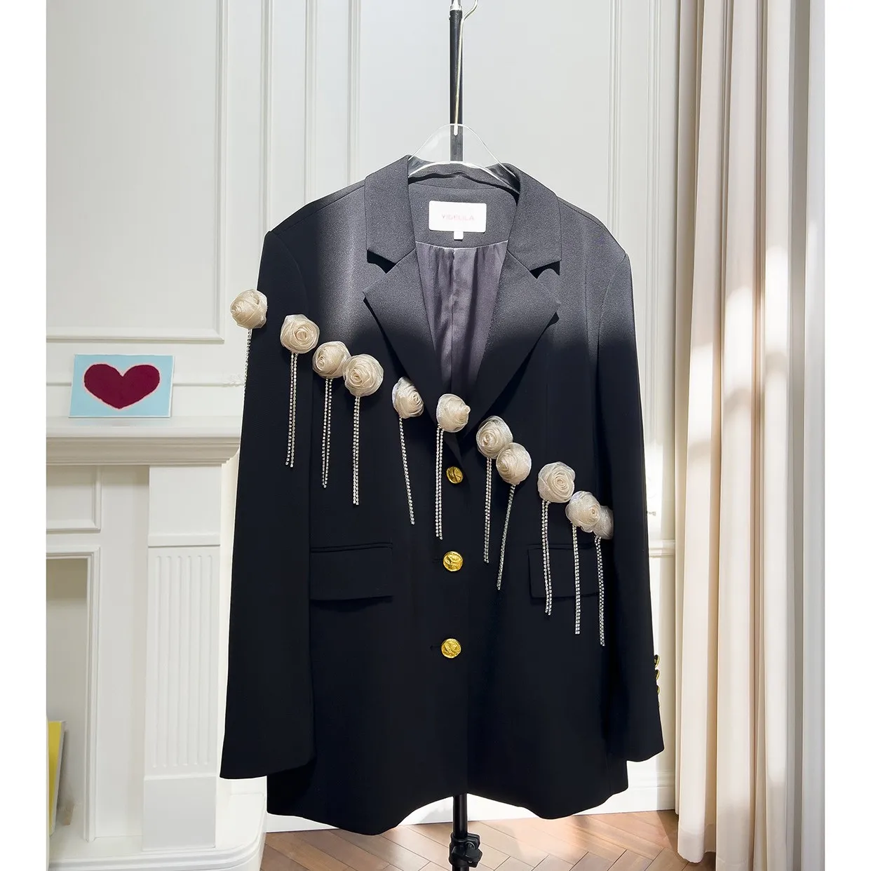 

2023 Spring Brand New Designer Hot Fashion Women's High Quality Flower Tassels Blazers Jackets C919