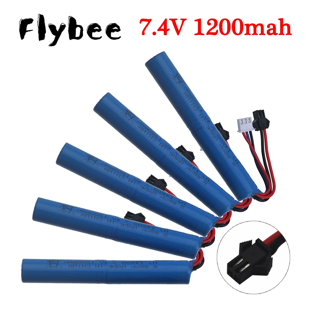 

Литий-ионный Аккумулятор 7,4 В, 1200 мАч, разъем SM 14500, аккумулятор 2S для электрических игрушек, водяной пулемет, мини-игрушка, аксессуары для акк...