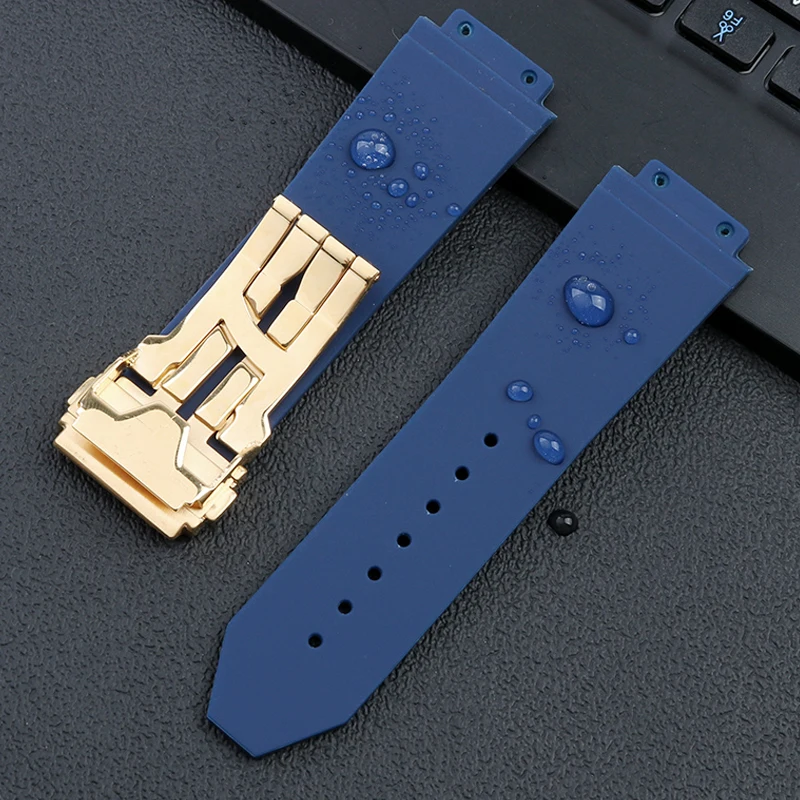 For Hengbao Hublot Yubo classic fusion | big bang Rubber Watch Band men's 26x19mm convex mouth watch chain