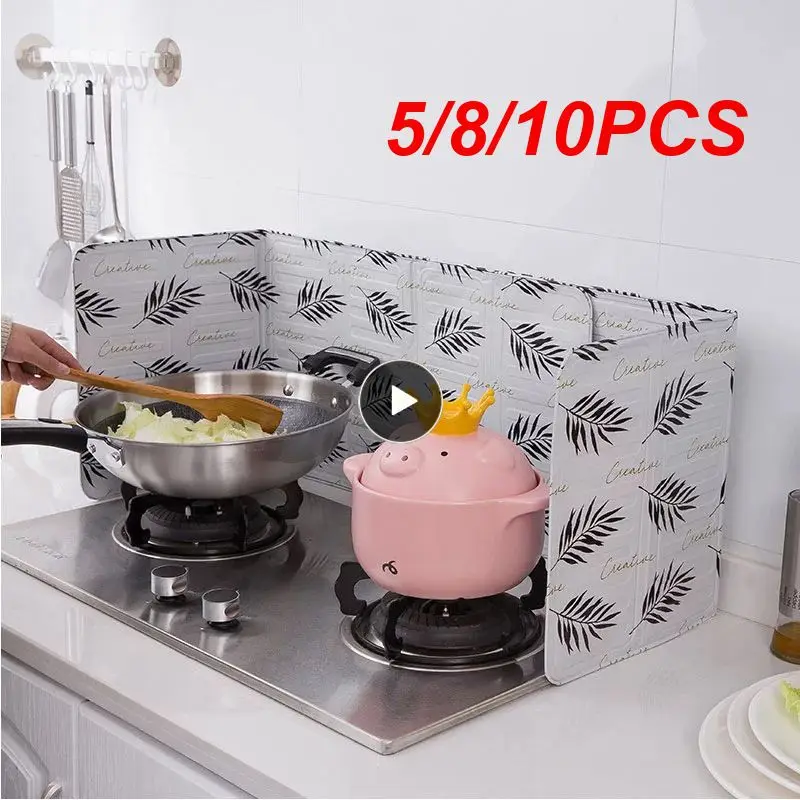 

5/8/10PCS Gas Stove Baffle Plate Oil Splash Protection Screen Anti Splatter Shield Guard