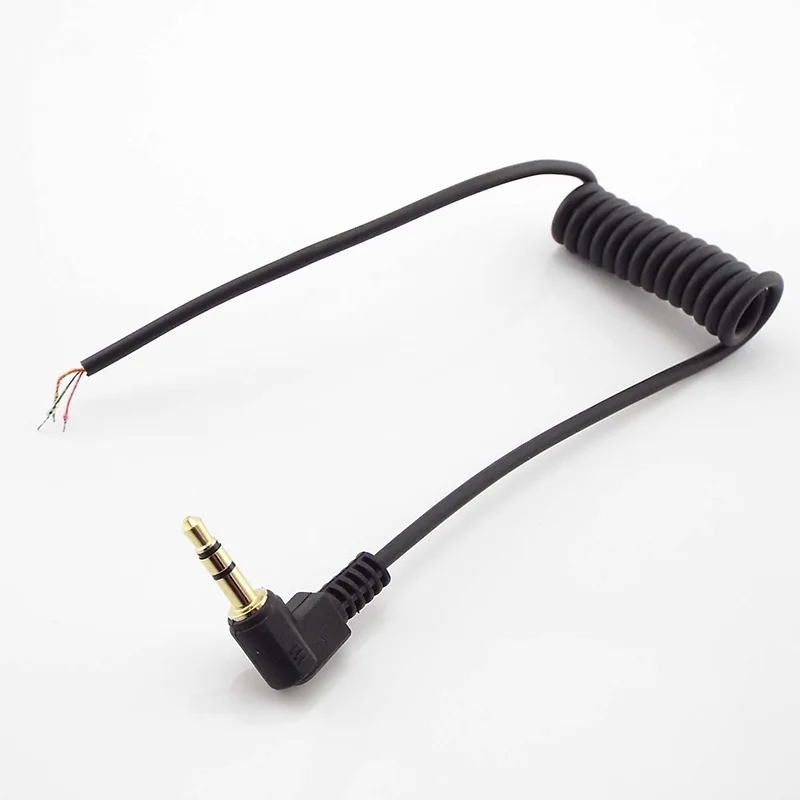 

3,5 мм прямоугольный аудиокабель для наушников «сделай сам», 3-полюсный разъем для обслуживания наушников, ремонтный провод, шнур 3,5 штекер