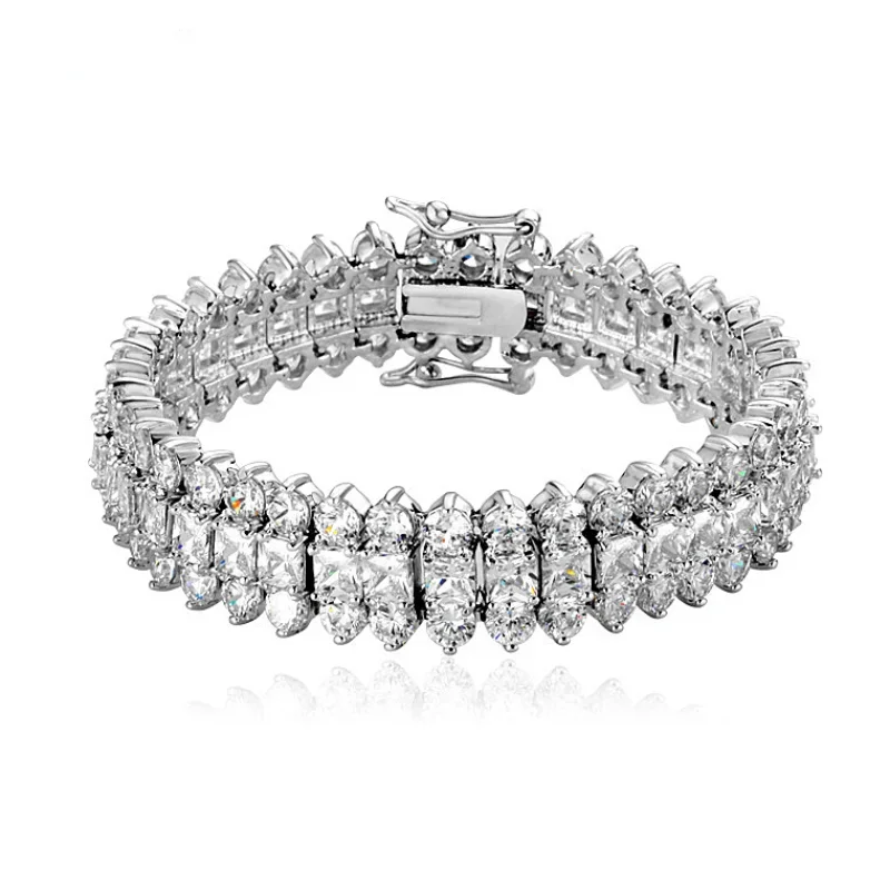 Модный лабораторный бриллиантовый браслет из 18-каратного золота обручальные