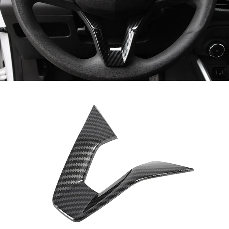 

Carbon Fiber Car Steering Wheel Cover Trim Accessories for Chevrolet Onix 2019-2021
