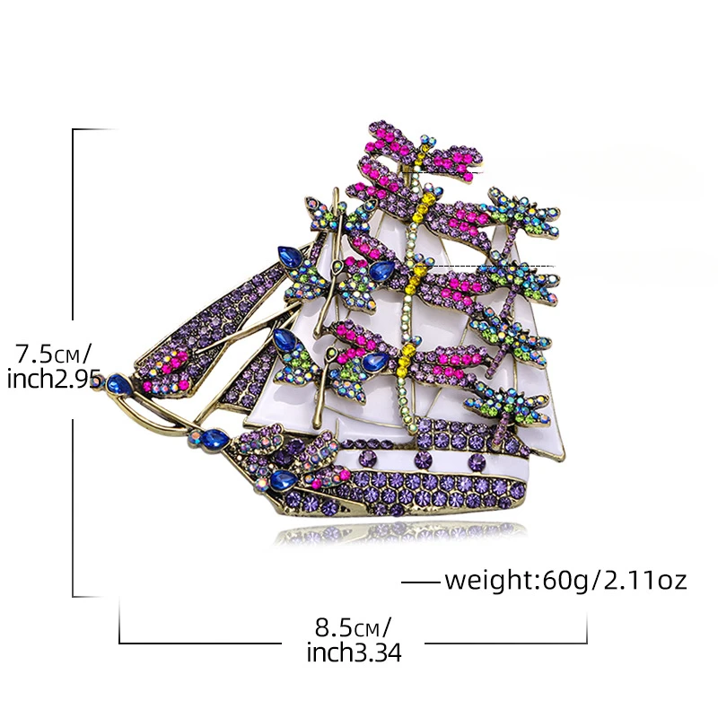 Набор брошей в форме стрекозы большой размер модные аксессуары ювелирные