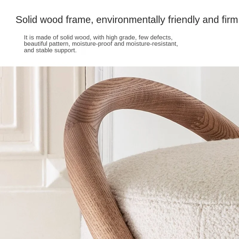 Маленький стул GY простой современный для гостиной из массива дерева низкий