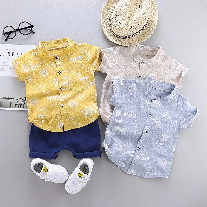 

Children Clothes Summer Cartoon Baby Boy Short Sleeve Full Printe Causal Shirts Pants 2Pcs/sets Kid Fashion Toddler Tracksuits