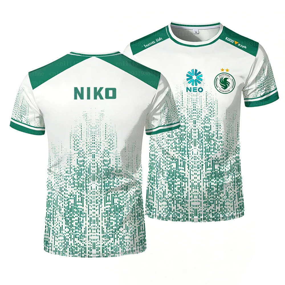 Фото Футболки для тренировок команды Two Star Series Team Falcons CS2 Esports NIKO M0NESY Kyousuke, мужские футболки с круглым вырезом, одежда на заказ №3