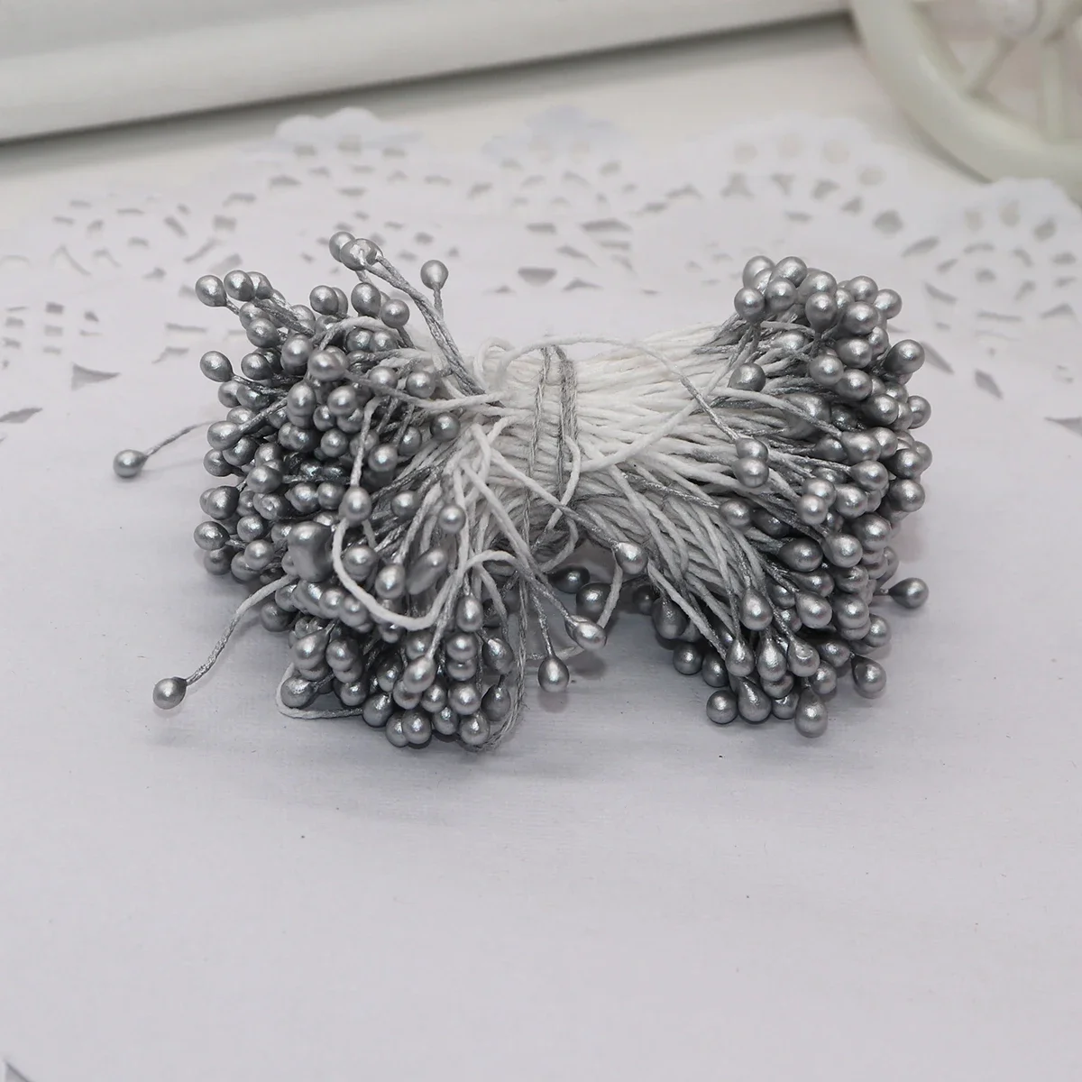 Искусственные цветы тычинки 288 шт., полиэстер, двойные головки