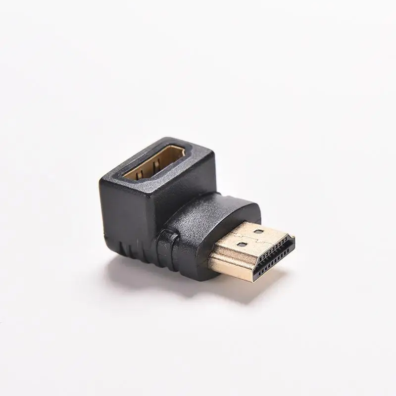 

1PC 90 Degree HDTV 1080P HDMI Cable Connector HDMI V1.4 Right Angle A Male to HDMI V1.4 B Female Gold Plated Cable Adapter