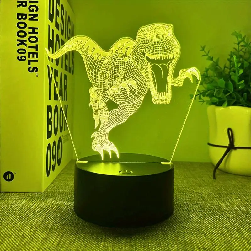 3D динозавр, ночная лампа, искусственная атмосфера, сенсорный стол, лампа, иллюзия, искусственная комната, Декор, день рождения, Рождество, подарок на день Святого Валентина (art.: 3920c814934a4) - 3920c814934a4