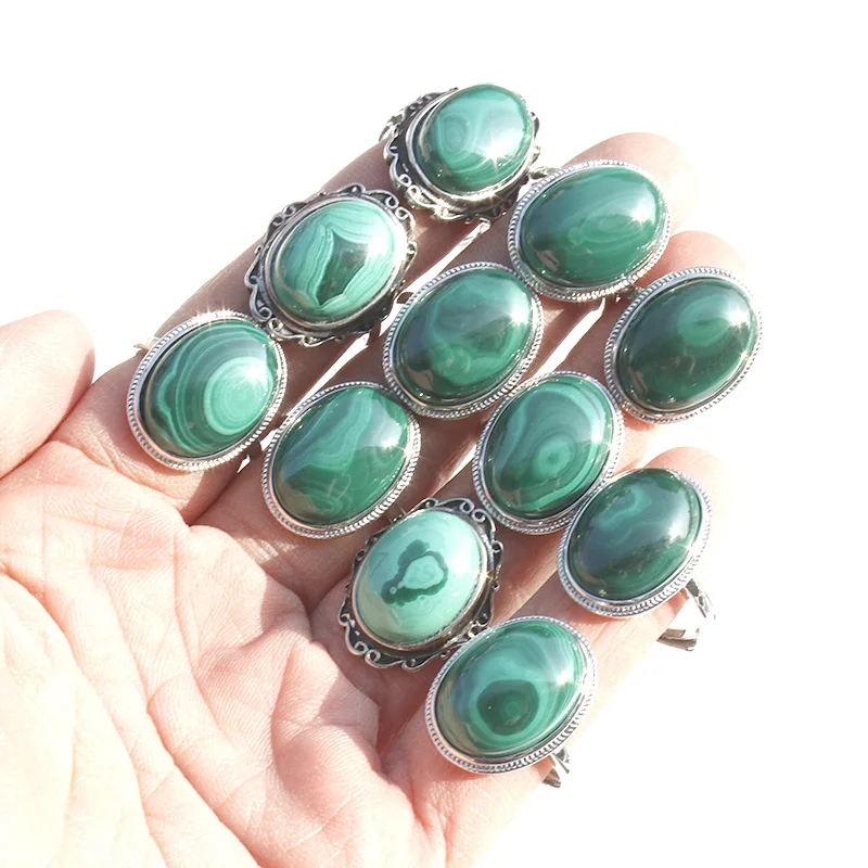 

1 Pcs Natural Malachite Crystal Ring
