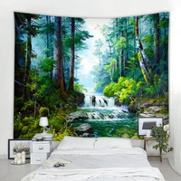 3d fantasy forest landscape background decoration tapestry nordic bohemian hippie wall background decoration tapestry bedroom