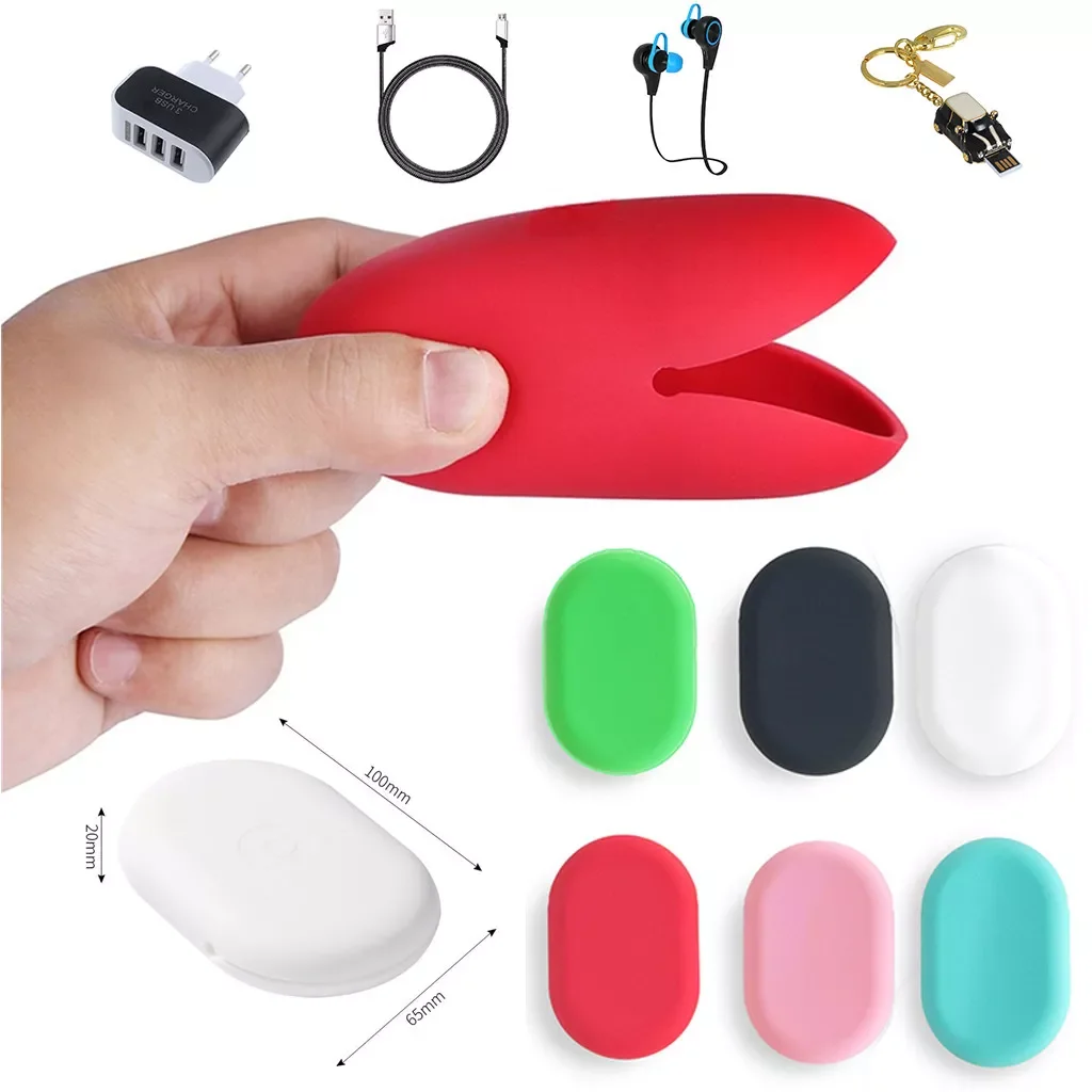 

Earphone Case Bag Sillicon Charger Organizer Box Headphone Mini Case Travel Storage Cable Earphone Wire Storage Key Wallet