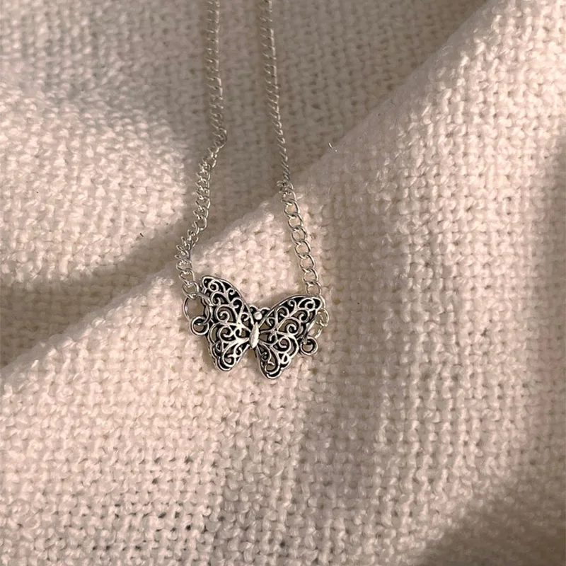 

Silver butterfly necklace Pendant Necklace Fashion 2021 New women