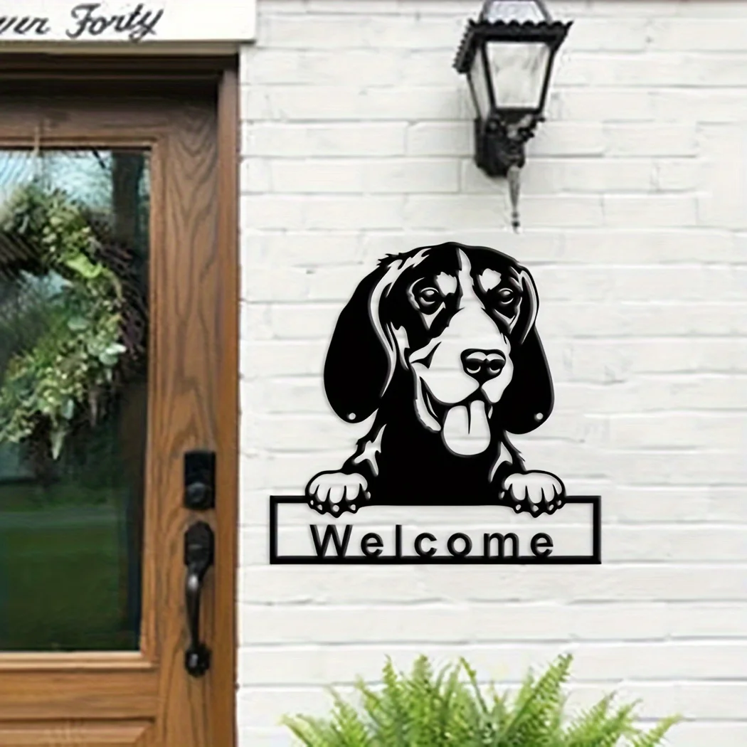 1 шт. металлическая настенная вывеска в виде собаки украшение для дома гостиной