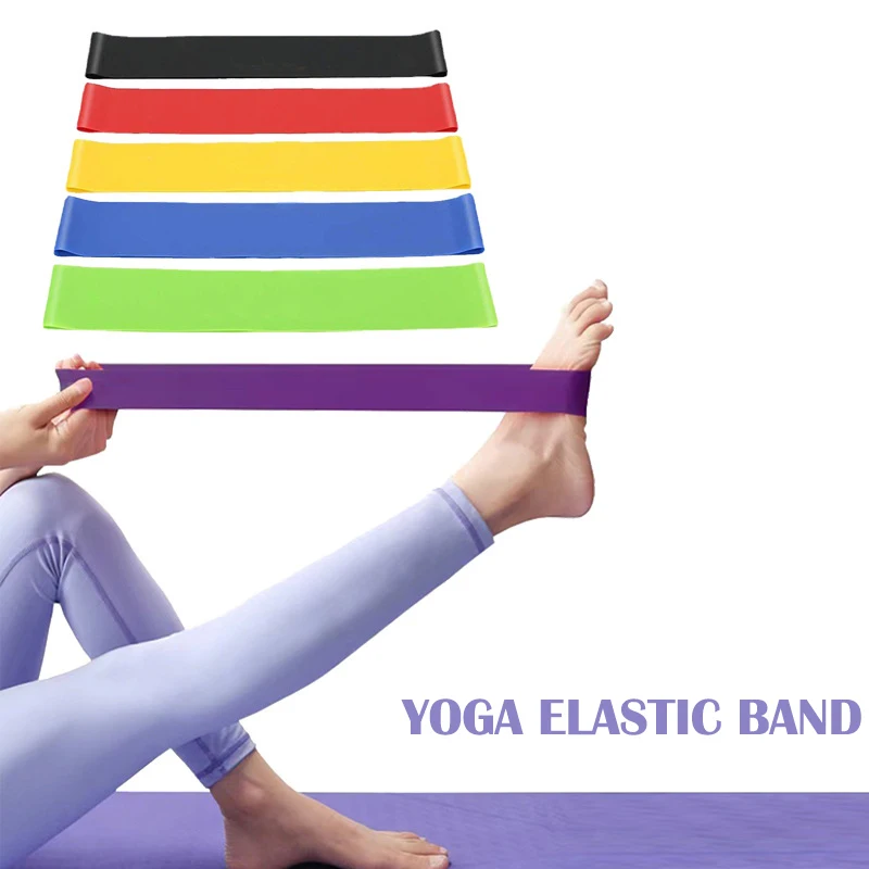 

Portable Yoga Tension Belt Fitness Workout Rubber Resistance Bands Pilates Squat Butt AIDS Stretching Exercise Equipment