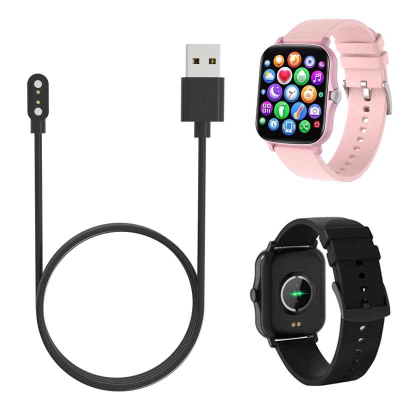 Smartwatch Charger USB Charging Cable Charge Cord for SITLOS SQR P8 Plus/Mix/BR Colmi P9 P28 MISTEP LEMFO Y20 Watch Accessories