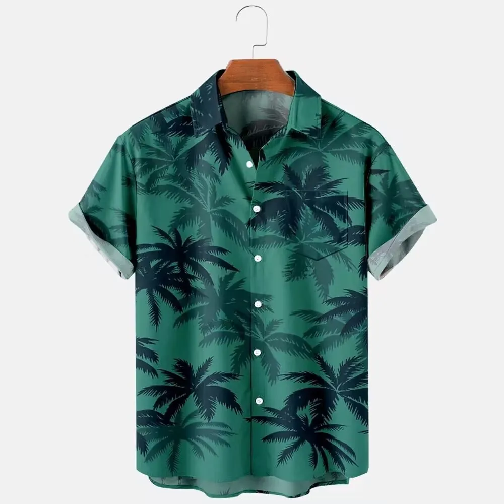 Men's Short Sleeve Hawaiian Shirt The Same Style 3D Print Cuban Oversized Summer Holiday Shirt
