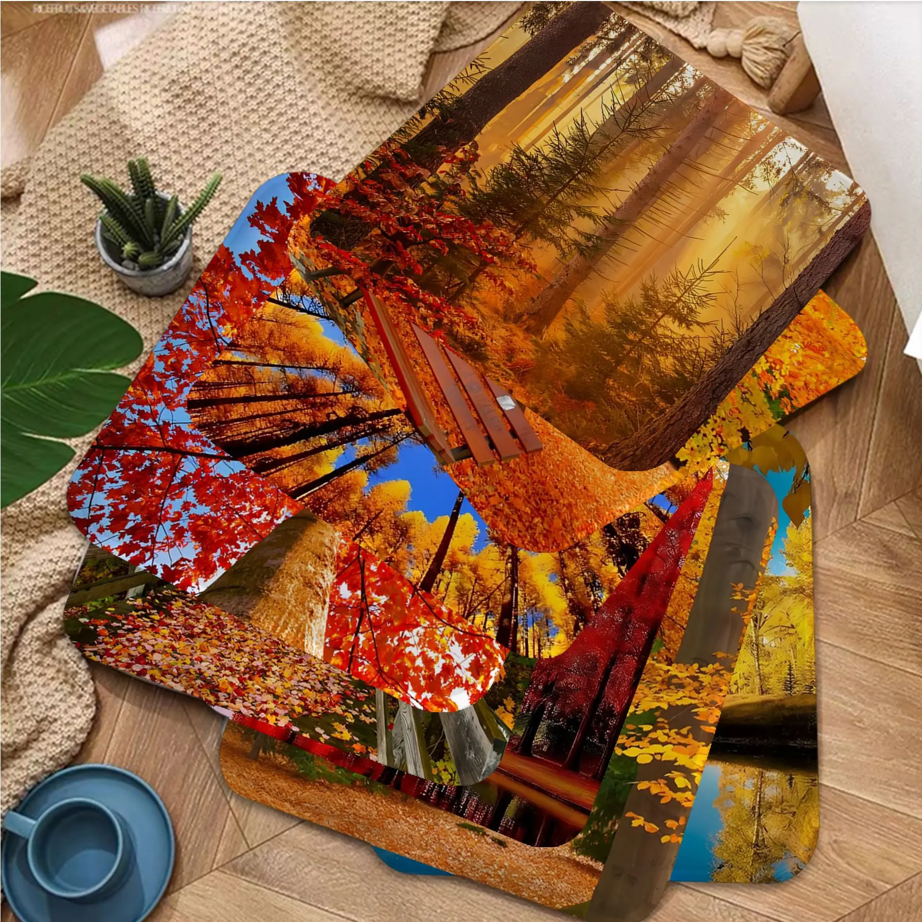 

Autumn Tree Nordic Printing Stool Pad Patio Home Kitchen Office Chair Seat Cushion Pads Sofa Seat 40x40cm Chair Cushions
