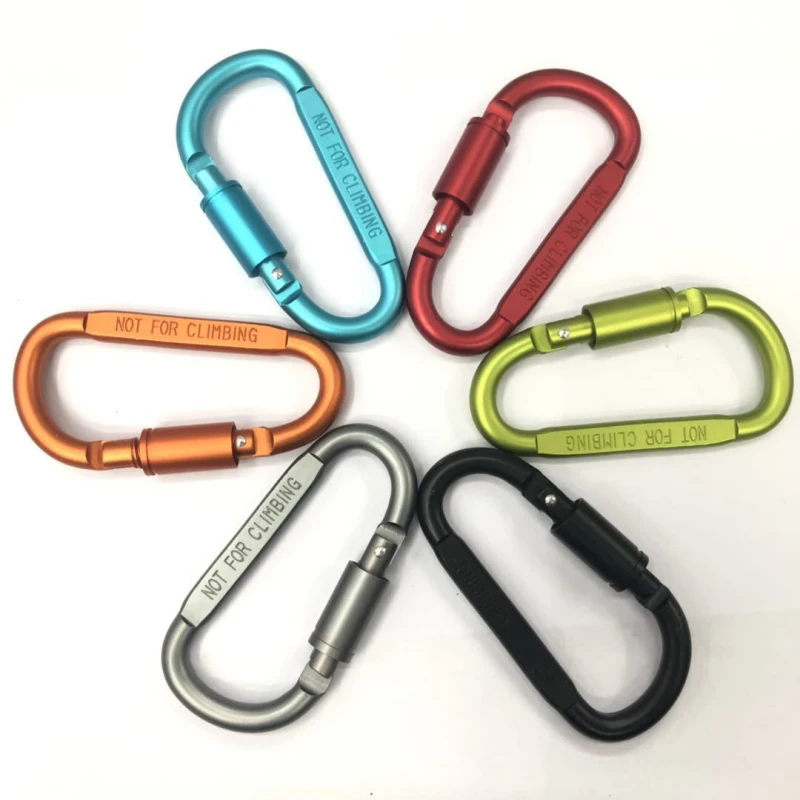 

D-shaped Aluminum Alloy Camping Quick Hanging Bold Hanging Buckle Camping Hiking Climbing Accessories Outdoor Climbing Carabiner